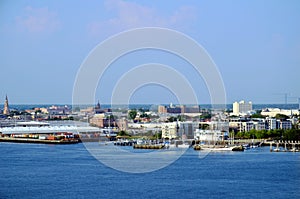 Panorama of the Charleston, South Carolina.