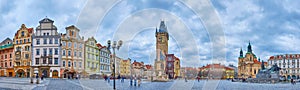 Panorama of charming Old Town Square, Prague, Czechia