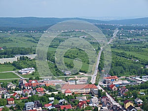 Panorama of Checiny, Poland