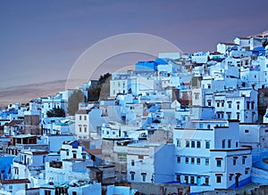 Panorama of Chefchaouen Medina in Morocco, Africa