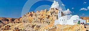 Panorama of Chenini, a fortified Berber village in South Tunisia