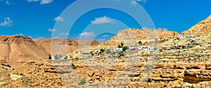 Panorama of Chenini, a fortified Berber village in South Tunisia photo