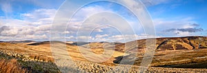 Panorama of Cheviot Hills from the Pennine Way