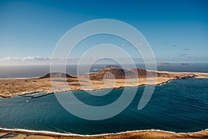 Panorama of Chinijo archipelago, Lanzarote, Canarian islands photo