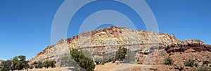 Panorama of the Chinle and Moenkopi formations at Slickrock Divide in Capitol Reef National Park in Utah, USA