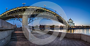 Panorama of Christ the Saviour Cathedral and Patriarshy Bridge