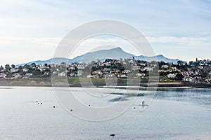 panorama of ciboure beach in the basque country