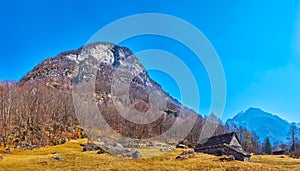 Panorama of Cima di Gagnone Mount, Mora di Fuori, Valle Verzasca, Switzerland