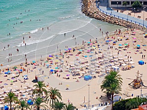 Panorama of the city of Alicante and the sea. Spain