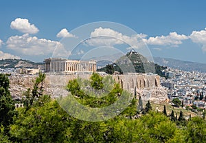 Panorama of city of Athens from Lycabettus hill