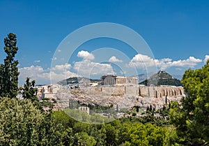 Panorama of city of Athens from Lycabettus hill