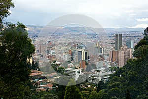 Panorama of the city of Bogota Colombia photo