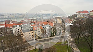 Panorama of city Budapest in Hungary.