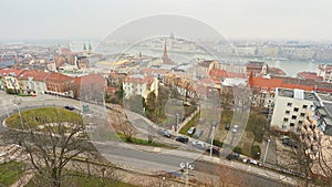 Panorama of city Budapest in Hungary.