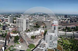 Panorama of the city center of Essen