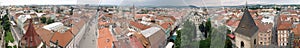 Panorama of city center in Kosice