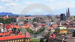 Panorama of the city center, Zagreb