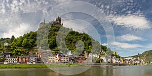 Panorama of the city of Cochem at the Moselle river