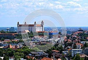 Summer view of Bratislava Castle