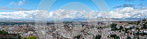 Panorama of the city of Granada in Andalusia in Spain