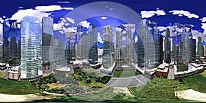 Panorama of the city. HDRI