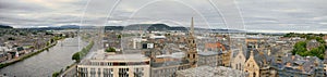 A panorama of the City of Inverness in Scotland, UK, including the River Ness