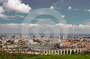 Panorama of the city of Lisbon, Portugal.