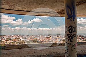 Panorama of the city of Lisbon, Portugal.