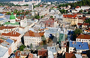 Panorama of a city of Lvov