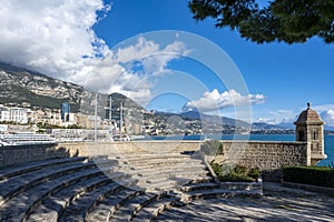 Panorama of the city of Monaco from the Fort Antoine theater