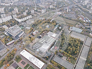 Panorama of the city of Moscow, from a bird's-eye view, clear day