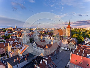 Panorama of the City of Olsztyn - the old town