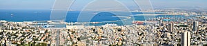 Panorama of the city and port of Haifa