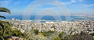 Panorama of the city and port of Haifa