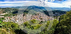 Panorama of city Taxco in Mexico