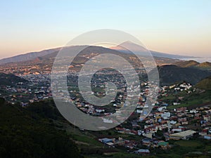 Panorama of a city at tenerife