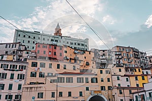 Panorama of city Ventimiglia in Italy