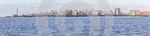 Panorama and cityview with Gasometro and Guaiba Lake, Porto Alegre