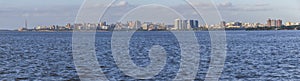 Panorama and cityview with Gasometro and Guaiba Lake, Porto Alegre