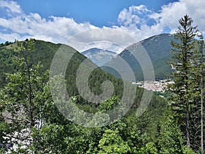 Panorama from Civitella Alfedena, a nice town in Abruzzo, Italy. photo