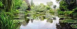 Panorama of Claude Monet's gardens, Giverny, France