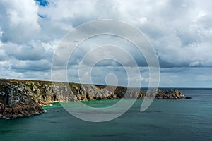 Panorama of Clifs and Rocks at the Lands End, Cornwall, England