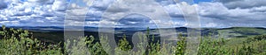 Panorama with clouds in Alaska