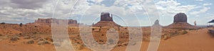 Panorama cloudy Monument valley Arizona