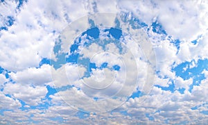 Panorama of cloudy sky