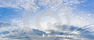 Panorama cloudy sky nature background