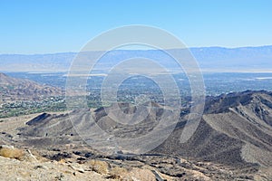 Panorama of the Coachella Valley in the Southern Desert, California