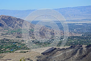 Panorama of the Coachella Valley in the Southern Desert, California