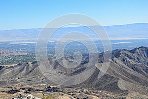 Panorama of the Coachella Valley in the Southern Desert, California