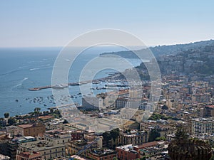 Panorama of the coast of Naples.